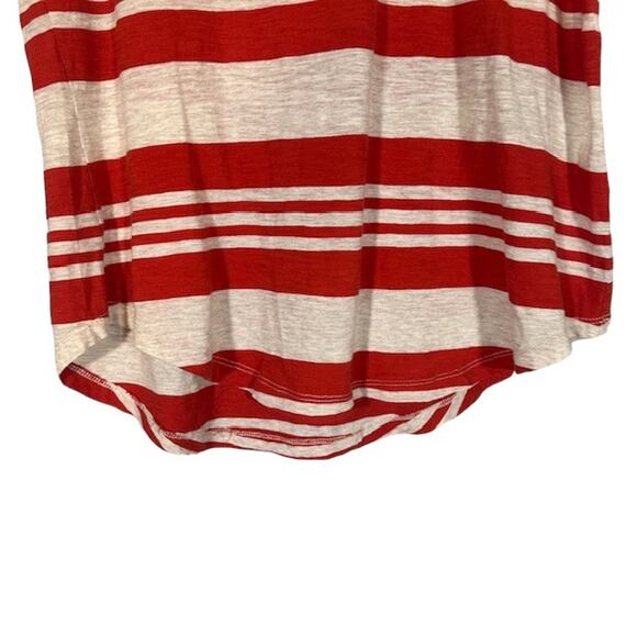 Madewell Red & White Striped Cotton Short Sleeve Scoop Neck Women Sz M - Picture 3 of 8